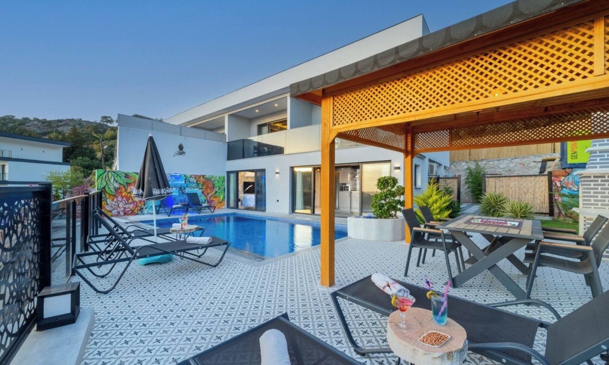 Faralya Villa | 3 bedroom villa with sea view and jacuzzi in Fethiye/Faralya location,Sea Renity