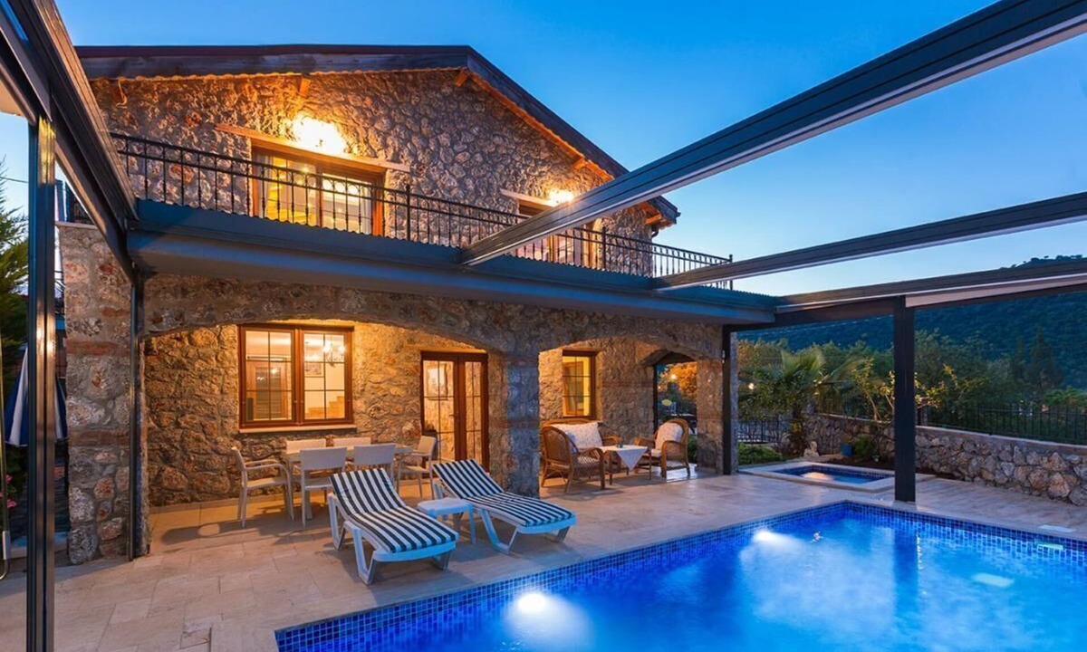 Fethiye Villa | Secluded Villa with Heated Pool & Jacuzzi in Kayakoy, Fethiye