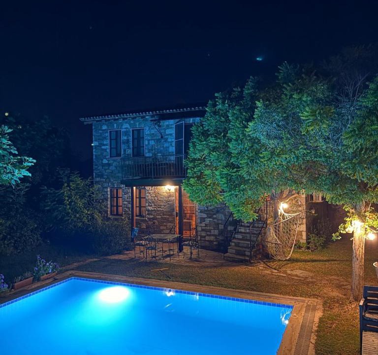 Kirazli Villa | Stone mansion with private pool and garden and authentic village house