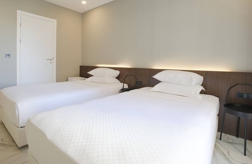 Cesme Apartment | AEGEAN Apartments Cesme - Premium Room, Twin Bed with Garden View