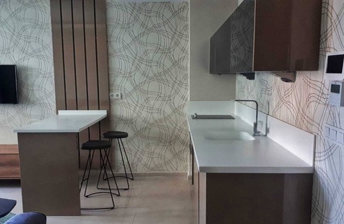 Kadnlar Denizi Mahallesi Apartment | One bedroom apartment in a Hotel concept with sea and pool view