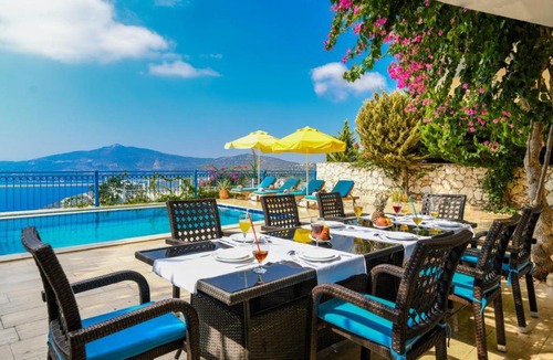 Kalkan Villa | Sea View Villa with Pool for 10 People in Antalya, Kaş - AWZ 129