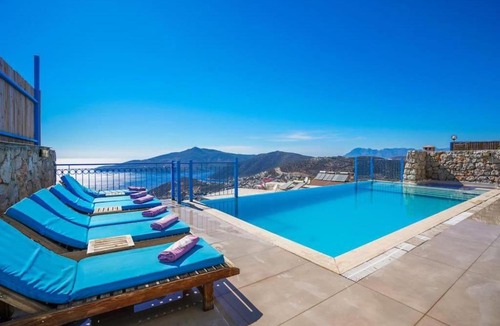 Kalkan Villa | Seaview Villa with Jacuzzi for 8 People in Antalya, Kaş - AWZ 128