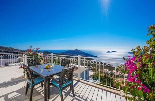 Kalkan Villa | Seaview Villa with Jacuzzi for 8 People in Antalya, Kaş - AWZ 128
