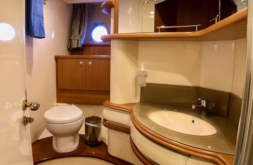 Bodrum City Center Boat Rental | Stay at a luxury crewed 2011 Azimut 55 Fly yacht in Bodrum 3 cabins for 6 guests