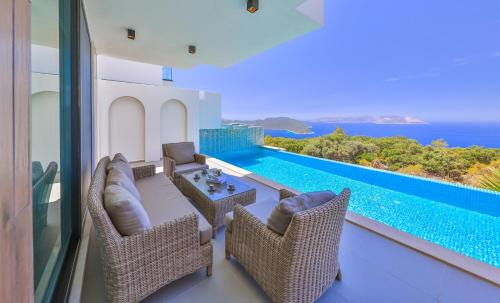 Kas Villa | Villa Sky Line - Private Pool - Panoramic Sea View