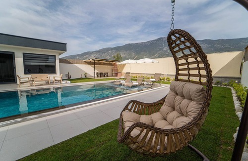 Hisaronu House | We have a large priv. swimming pool and a barbecue area.