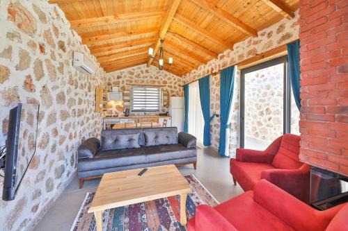 Elegant 2BR Stone Retreat with Private Pool in Kalkan