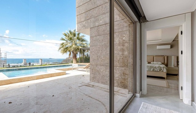 Luxury Villa in Bodrum with Private Pool, Sea View & Sauna in Turgutreis
