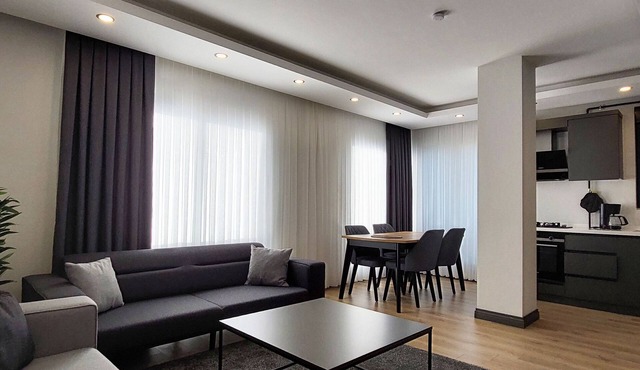 New Flat&Large Living Space(6) Close to Lara Beach in Antalya