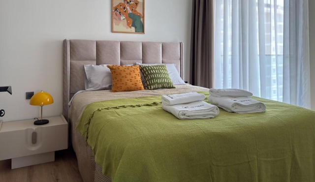 Qoople Green Ocean One-Bedroom Apartments - Your Cozy Home by the Mediterranean Sea in Alanya