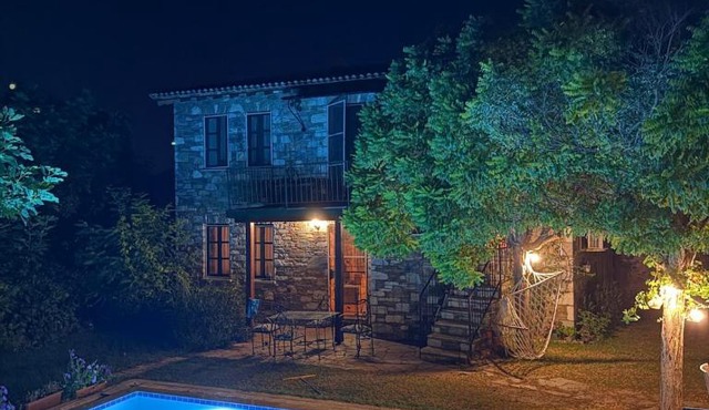 Stone mansion with private pool and garden and authentic village house
