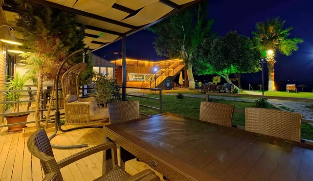 Villa with private beach by the sea with a jacuzzi in Fethiye