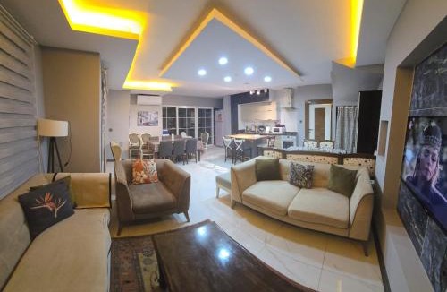 Kadriye Villa | GREENvilla1 Belek-15 BEDS-7rooms FULL TRIPLEX VILLA in BELEK with 10meter PRIVATE POOL & GARDEN WI-FI- Full Kitchen & Bed Equipments-New Air Conditions free parking 3shower & wc