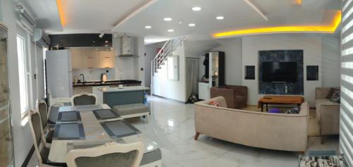 Kadriye Villa | GREENvilla1 Belek-15 BEDS-7rooms FULL TRIPLEX VILLA in BELEK with 10meter PRIVATE POOL & GARDEN WI-FI- Full Kitchen & Bed Equipments-New Air Conditions free parking 3shower & wc