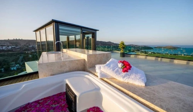Bodrum Golturkbuku Luxury Villa with Private Pool and Amazing Seaview in Bodrum